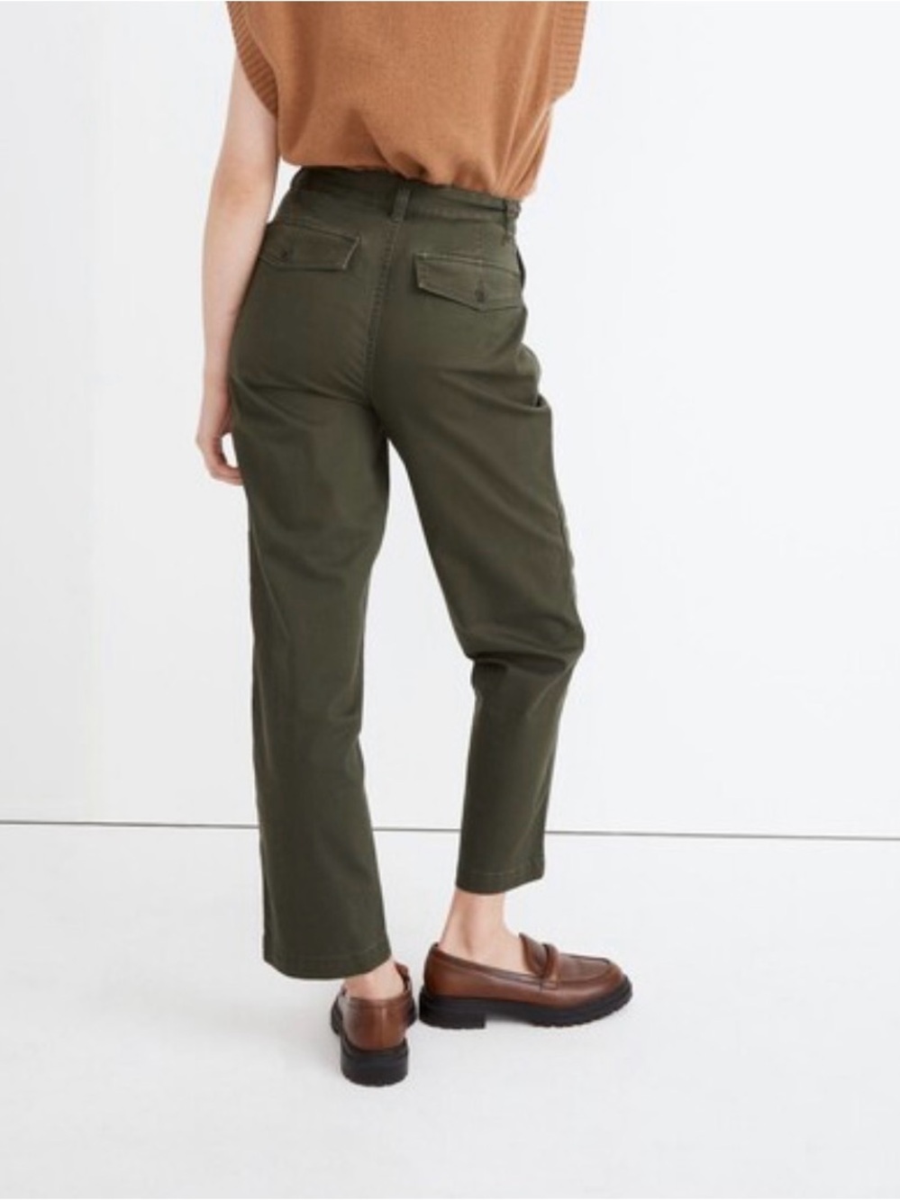 Madewell The Perfect Vintage Straight Pant in Dark Forest Wash: Pleated Edition - Picture 3 of 12